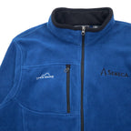 Eddie Bauer Full Zip Fleece Jacket XL Blue Polyester SENECA US Company One Point Embroidery EB200