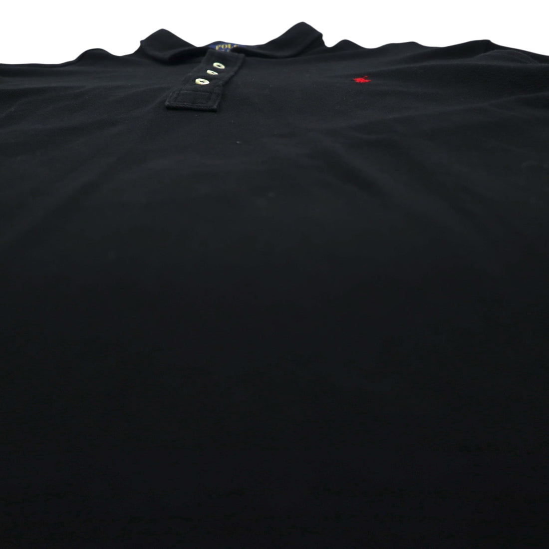 Polo Ralph Lauren ビッグサイズ 長袖ポロシャツ ラガーシャツ 2XL ブラック 鹿の子 スモールポニー刺繡