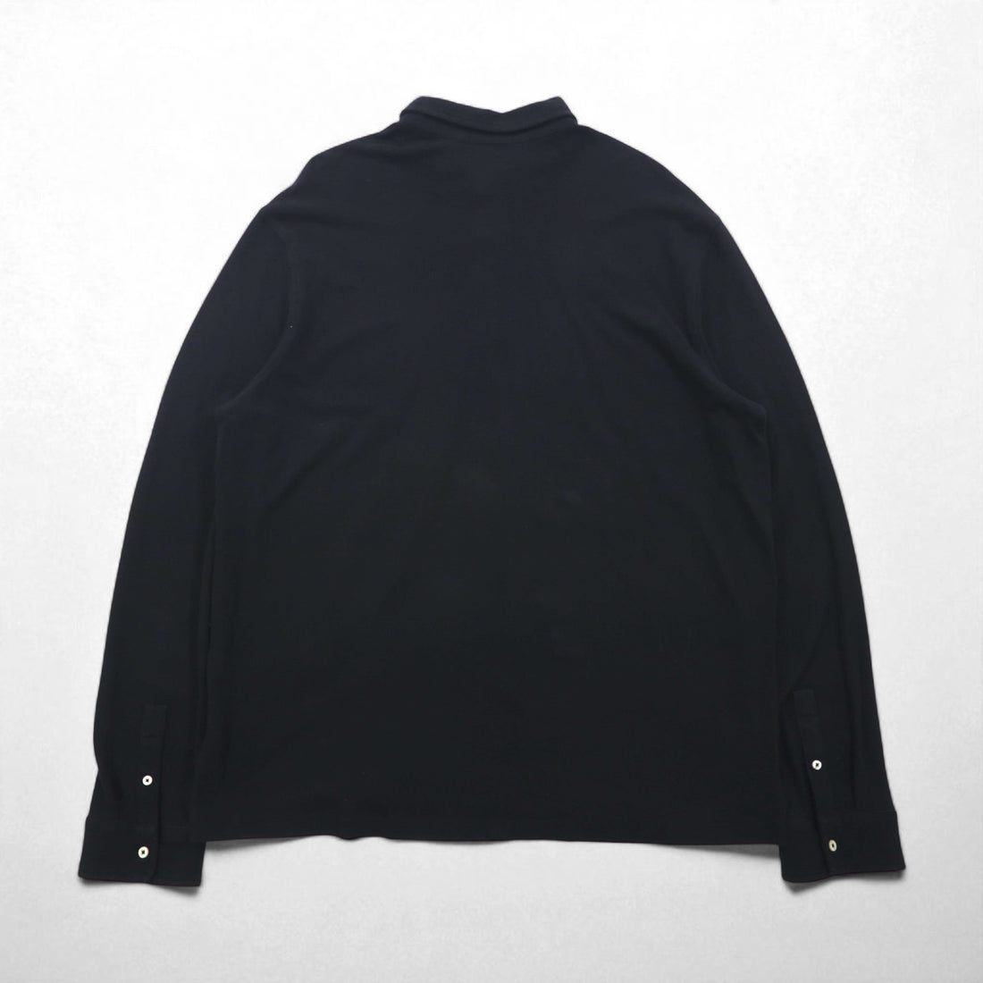 Polo Ralph Lauren ビッグサイズ 長袖ポロシャツ ラガーシャツ 2XL ブラック 鹿の子 スモールポニー刺繡