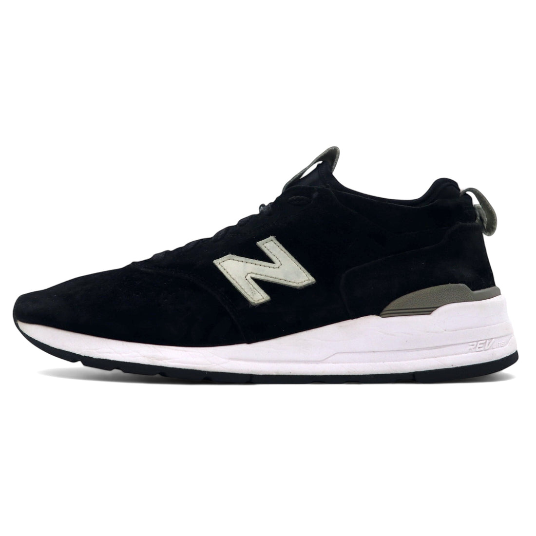 日本然リトテ-古着オンライン-new balance USA製 997 スエードレザー スニーカー 29cm ブラック 997 Deconstructed M997DBW2-new balance USA Made 997 suede leather Sneakers US11 Black 997 Deconstructed M997DBW2