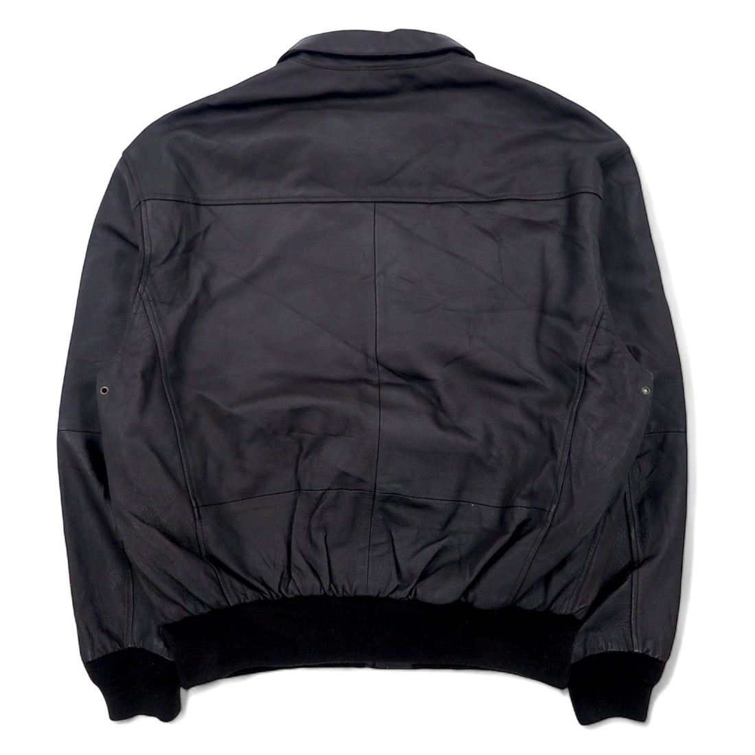 AIRBORNE Leather A-2 Flight Jacket L Brown Stars and Stripes