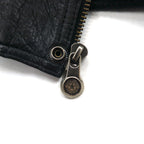 HARLEY DAVIDSON A-2 Leather Flight Bomber Jacket, Military Riders, L, Black, Grained Leather, Removable Liner, Epaulettes