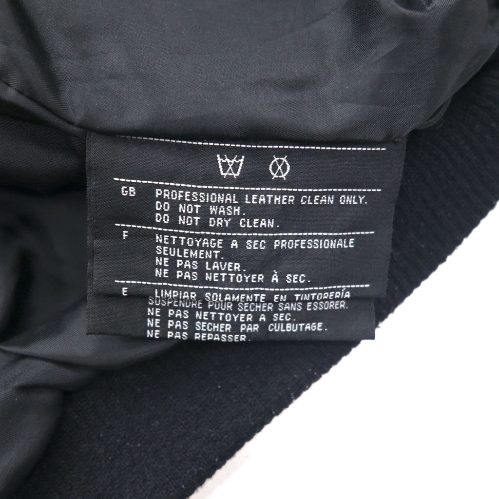 HARLEY DAVIDSON A-2 Leather Flight Bomber Jacket, Military Riders, L, Black, Grained Leather, Removable Liner, Epaulettes