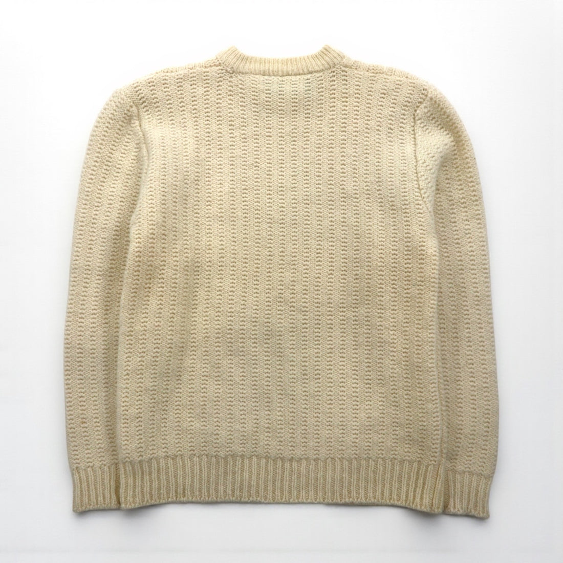 80s Vintage Shetland Wool Fisherman Sweater フィッシャーマン アランニット セーター L 生成り 羊毛