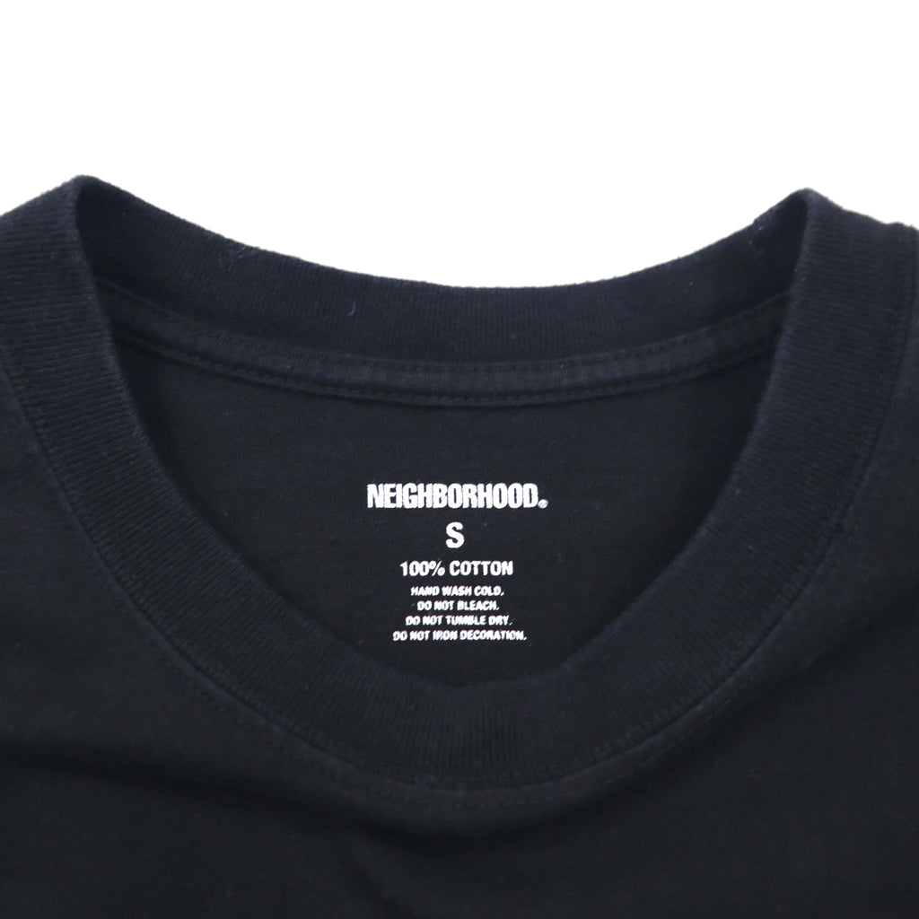 NEIGHBORHOOD QC/C-TEE.SS Tシャツ S ブラック コットン 212PCNH-ST07 日本製