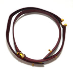 Cartier Old Must Line Leather Belt, Made in Spain, Bordeaux Grain Leather, Trinity Hardware