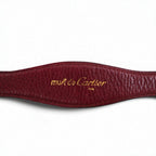 Cartier Old Must Line Leather Belt, Made in Spain, Bordeaux Grain Leather, Trinity Hardware