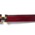 Cartier Old Must Line Leather Belt, Made in Spain, Bordeaux Grain Leather, Trinity Hardware