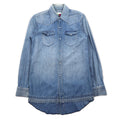 FACETASM Long Denim Western Shirt, Medium, Blue, Cotton, TK-SH-01, Made in Japan