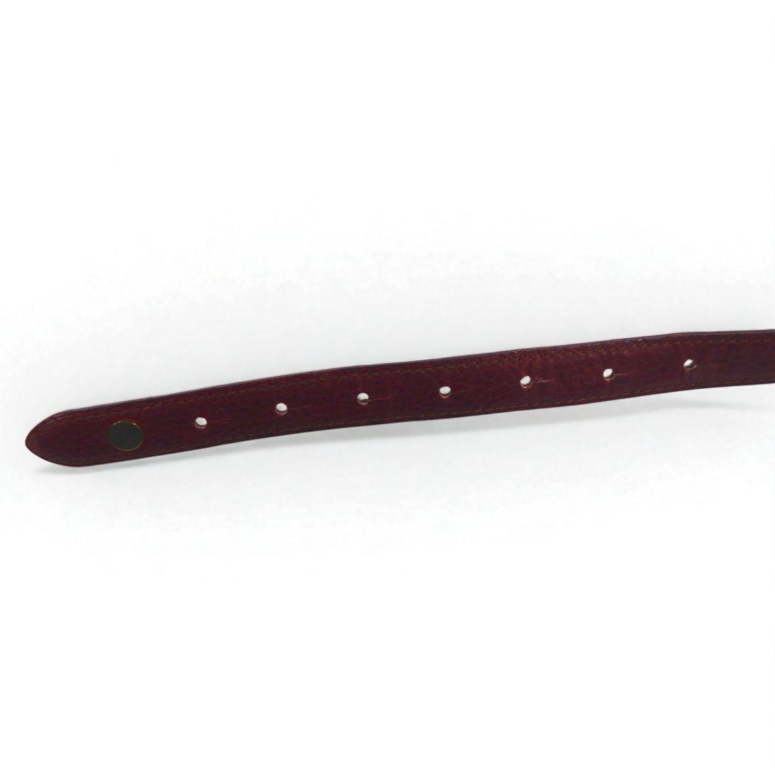Cartier Old Must Line Leather Belt, Made in Spain, Bordeaux Grain Leather, Trinity Hardware