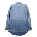FACETASM Long Denim Western Shirt, Medium, Blue, Cotton, TK-SH-01, Made in Japan