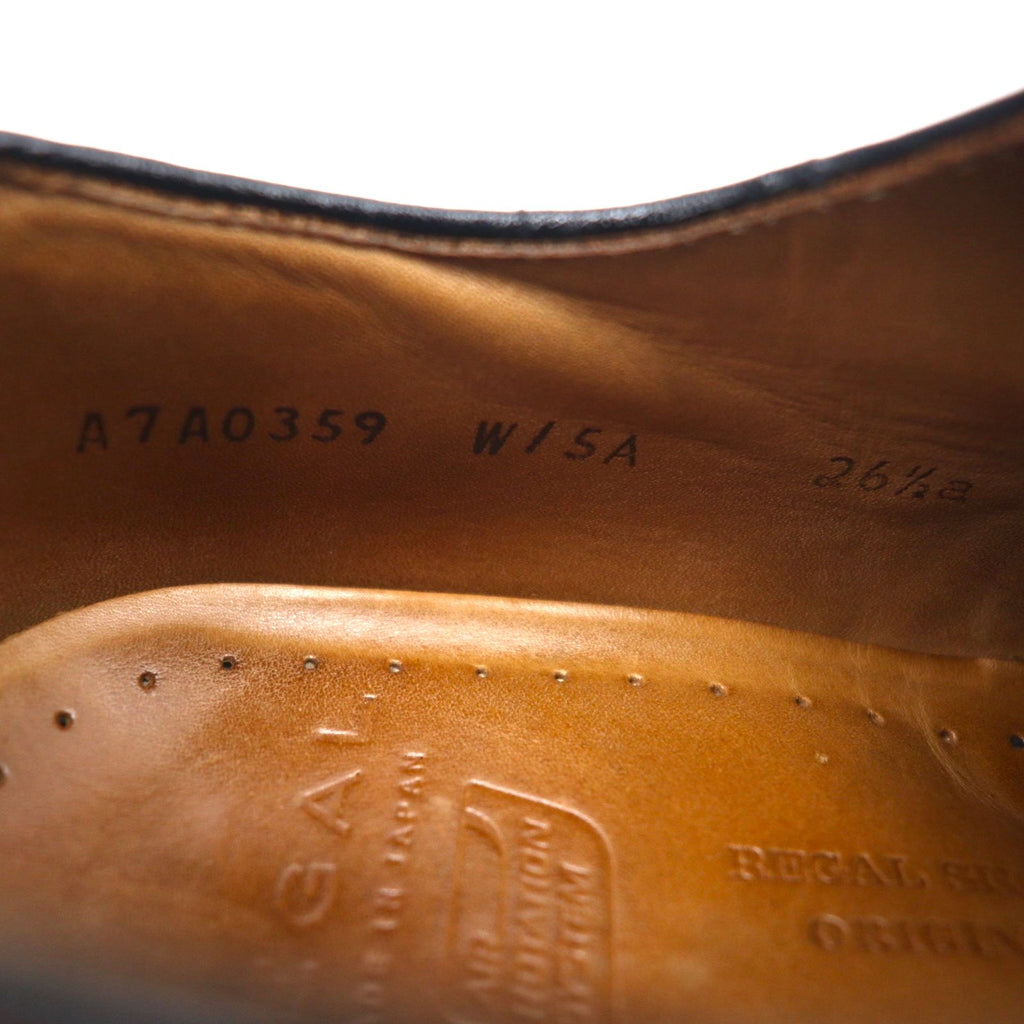 REGAL U-tip dress shoes, 26.5cm, brown, leather, cowhide, wingtip, split toe, AIR ROTATION SYSTEM, W15A, made in Japan