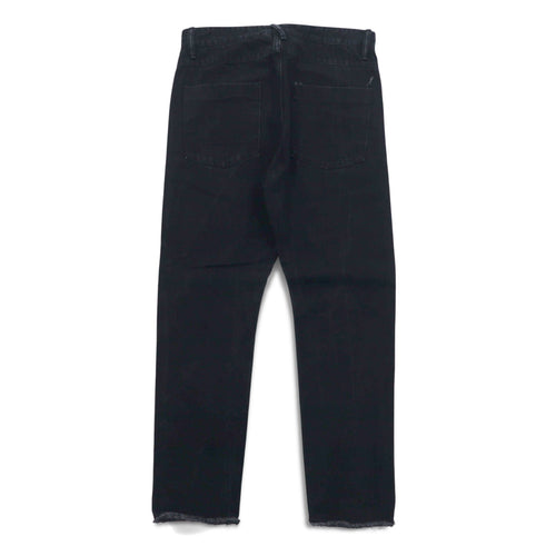 bukht Cut-off Denim Pants S Black BASIC 5P SLIM DENIM PANTS B-M31806 Made in Japan