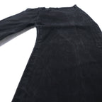 bukht Cut-off Denim Pants S Black BASIC 5P SLIM DENIM PANTS B-M31806 Made in Japan