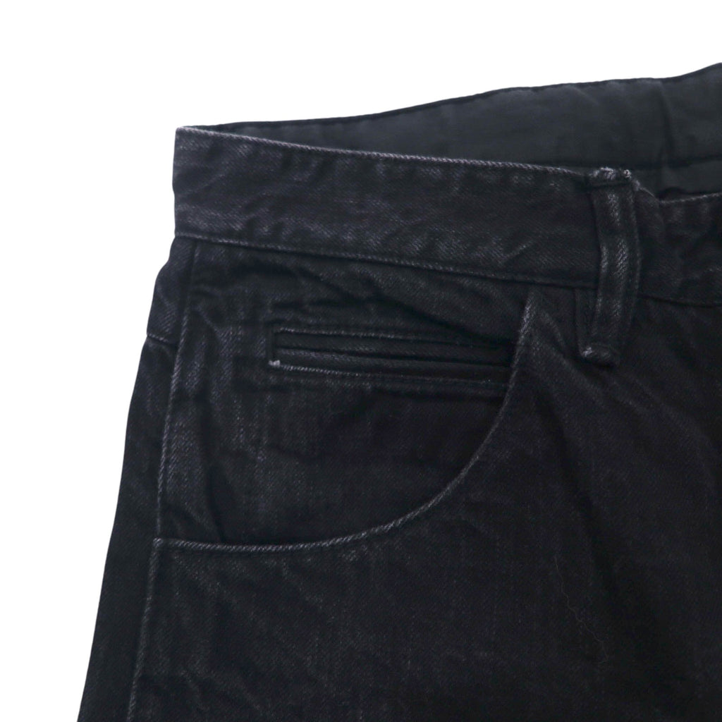 bukht Cut-off Denim Pants S Black BASIC 5P SLIM DENIM PANTS B-M31806 Made in Japan
