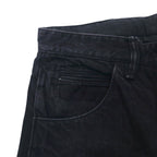 bukht Cut-off Denim Pants S Black BASIC 5P SLIM DENIM PANTS B-M31806 Made in Japan