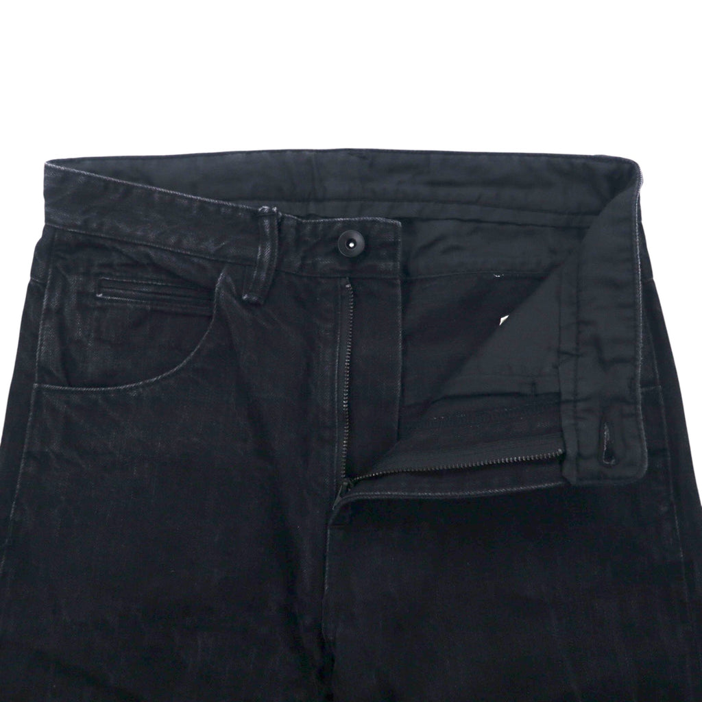 bukht Cut-off Denim Pants S Black BASIC 5P SLIM DENIM PANTS B-M31806 Made in Japan