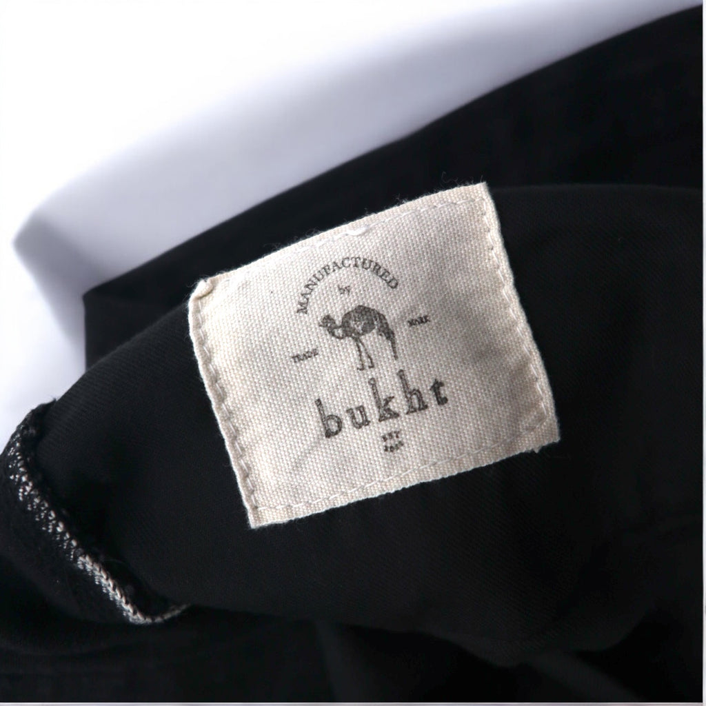 bukht Cut-off Denim Pants S Black BASIC 5P SLIM DENIM PANTS B-M31806 Made in Japan
