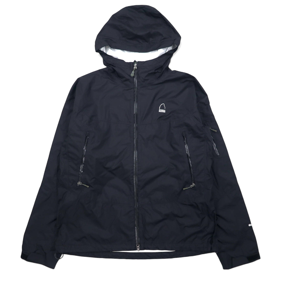 日本然リトテ-古着オンライン-SIERRA DESIGNS ハリケーンジャケット マウンテンパーカー XL ブラック ナイロン 防水 HURRICANE RAIN JACKET-SIERRA DESIGNS Hurricane Jacket Mountain Hoodie XL Black Nylon Waterproof HURRICANE RAIN JACKET
