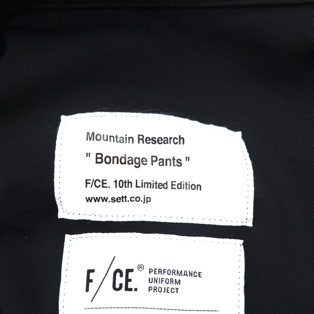 F/CE. × MOUNTAIN RESARCH Bondage Pants S Black SOLOTEX BONDAGE PANTS 10THFMR001