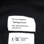 F/CE. × MOUNTAIN RESARCH Bondage Pants S Black SOLOTEX BONDAGE PANTS 10THFMR001