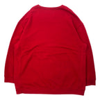 Polo by Ralph Lauren Reverse Weave Sweatshirt 2XL BIG Red Cotton Front V Small Pony Embroidery Big Size
