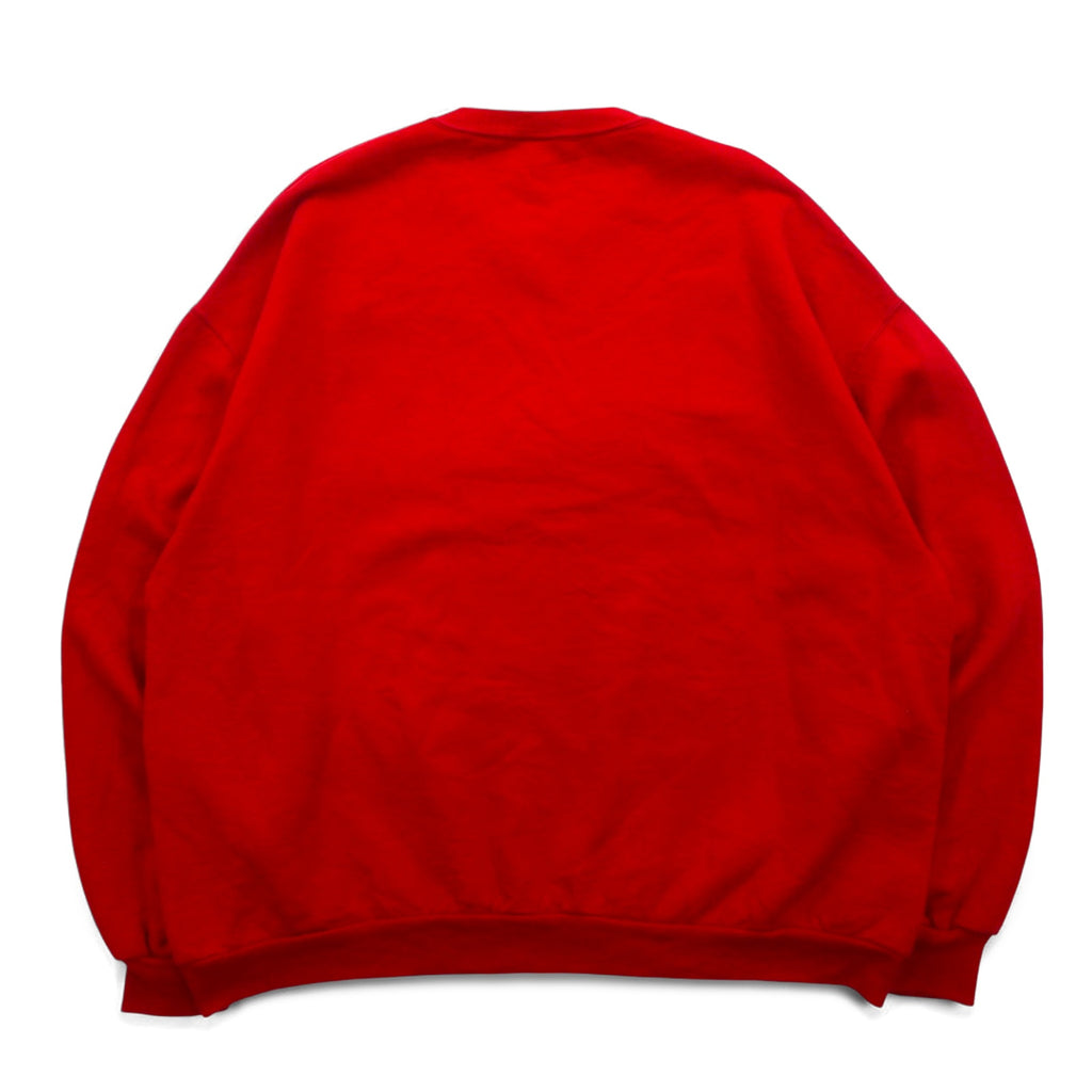 JERZEES Big Size Crew Neck Sweatshirt XL Red Cotton BIG BEAR Made in Mexico