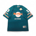 Hard Rock Hotel 90s Game Shirt, Size L, Green, Nylon, Logo Print, Numbering, Deadstock, Unused