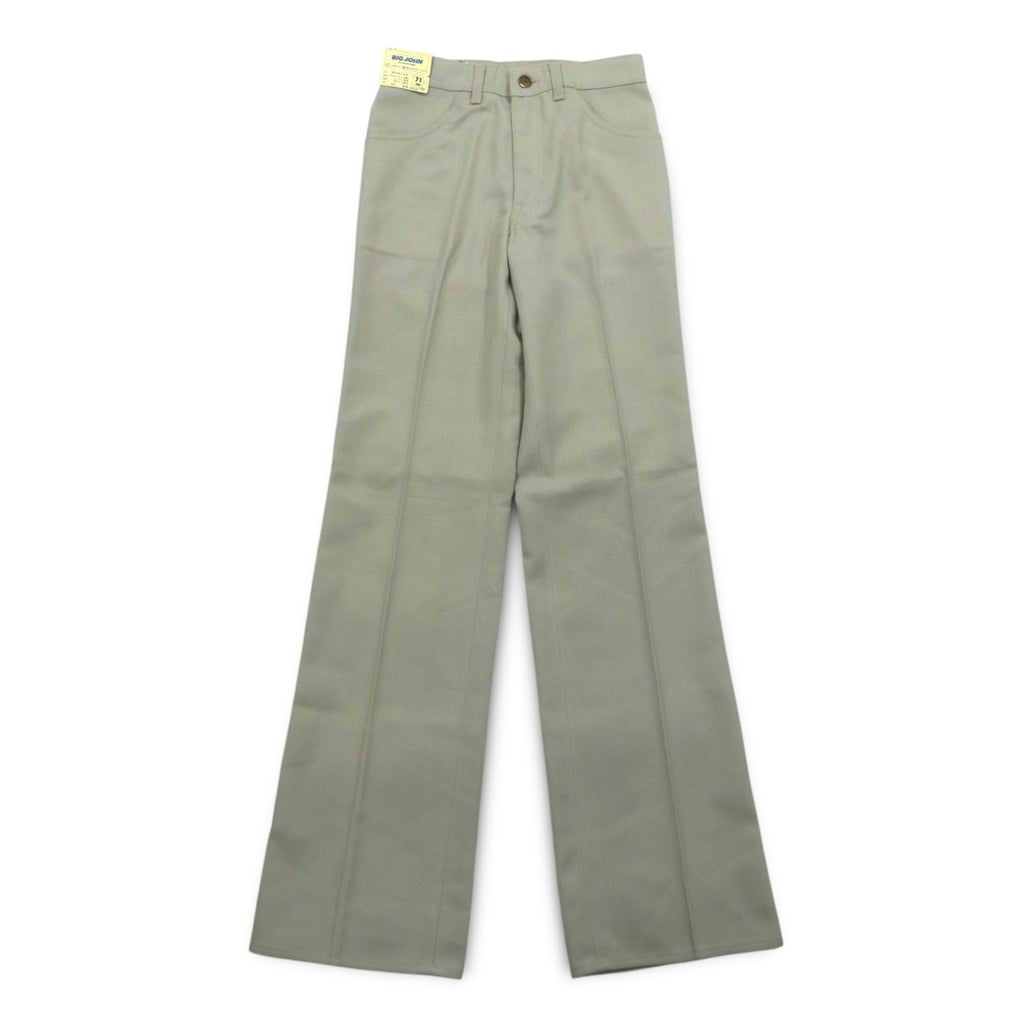 BIG JOHN 70s Center Press Bootcut Flared Pants S Beige Deadstock Unused