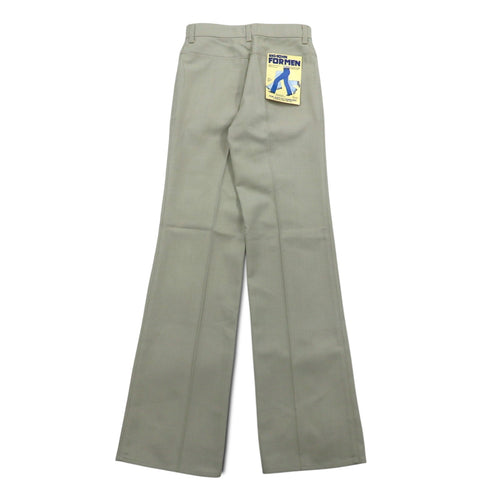 BIG JOHN 70s Center Press Bootcut Flared Pants S Beige Deadstock Unused