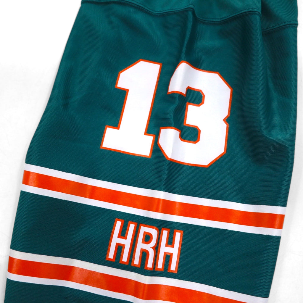 Hard Rock Hotel 90s Game Shirt, Size L, Green, Nylon, Logo Print, Numbering, Deadstock, Unused