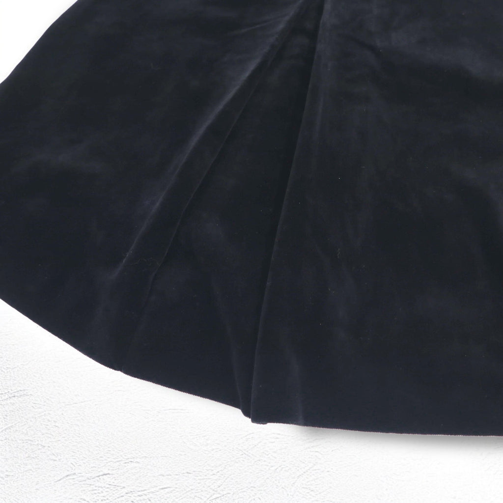 BURBERRYS Old Velvet Flare Skirt S Black Cotton Made in Japan