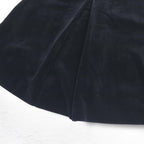 BURBERRYS Old Velvet Flare Skirt S Black Cotton Made in Japan