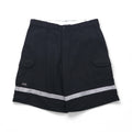SofTwill by UniFirst Reflective Baggy Short Cargo Pants, XL, Black, Knee-Length, Made in Mexico