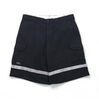 SofTwill by UniFirst Reflective Baggy Short Cargo Pants, XL, Black, Knee-Length, Made in Mexico
