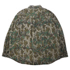 MOSSY OAK ハンティングシャツ ボタンダウンシャツ XL カーキ カモフラ コットン ビッグサイズ