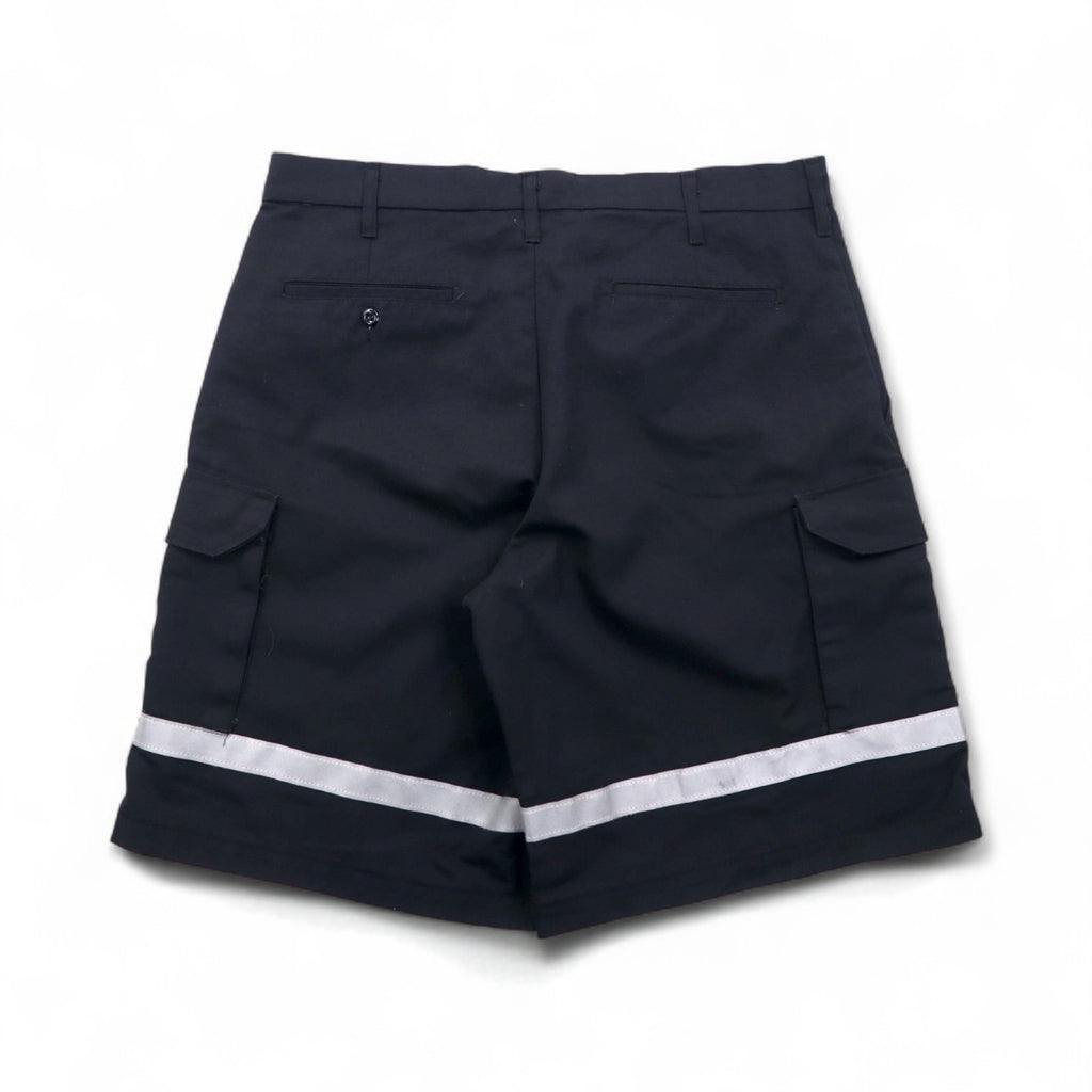 SofTwill by UniFirst Reflective Baggy Short Cargo Pants, XL, Black, Knee-Length, Made in Mexico