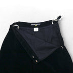 BURBERRYS Old Velvet Flare Skirt S Black Cotton Made in Japan