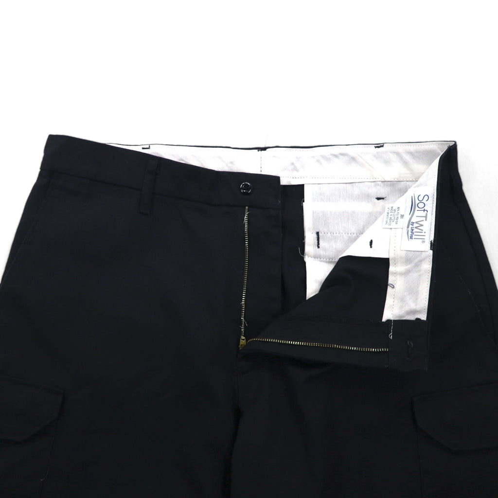 SofTwill by UniFirst Reflective Baggy Short Cargo Pants, XL, Black, Knee-Length, Made in Mexico