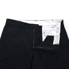 SofTwill by UniFirst Reflective Baggy Short Cargo Pants, XL, Black, Knee-Length, Made in Mexico