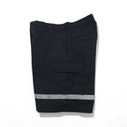 SofTwill by UniFirst Reflective Baggy Short Cargo Pants, XL, Black, Knee-Length, Made in Mexico