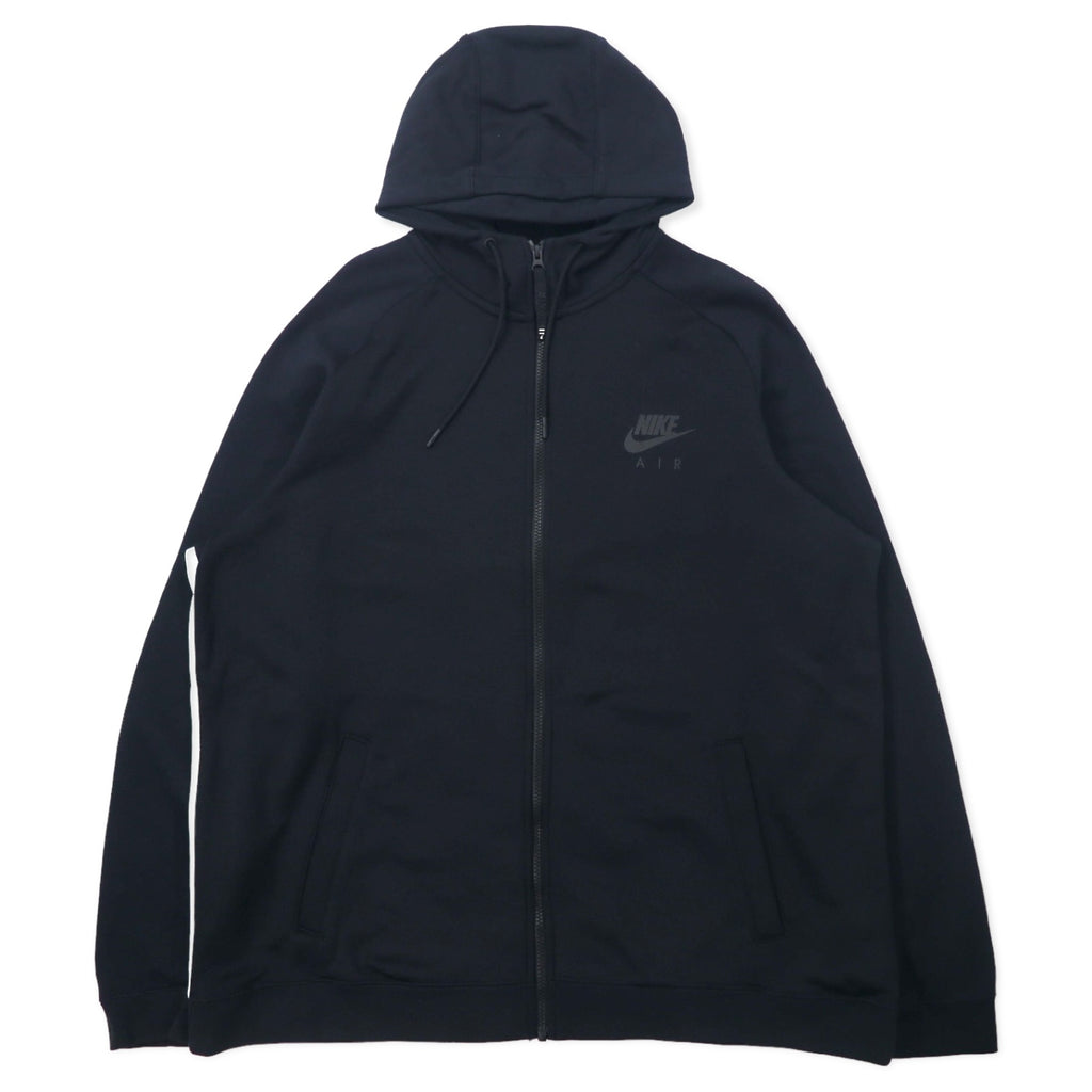 日本然リトテ-古着オンライン-NIKE エアマックス ハイブリッド フルジップ フーディ パーカー XXL ブラック コットン Air Max Hybrid Full Zip Hoodie 805136-010-NIKE Air Max Hybrid Full Zip Hoodie XXL Black Cotton Air Max Hybrid Full Zip Hoodie 805136-010
