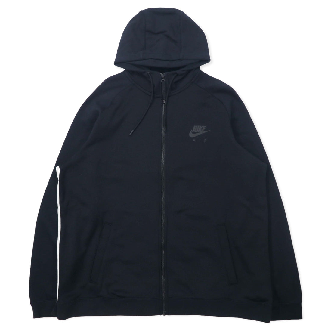 日本然リトテ-古着オンライン-NIKE エアマックス ハイブリッド フルジップ フーディ パーカー XXL ブラック コットン Air Max Hybrid Full Zip Hoodie 805136-010-NIKE Air Max Hybrid Full Zip Hoodie XXL Black Cotton Air Max Hybrid Full Zip Hoodie 805136-010