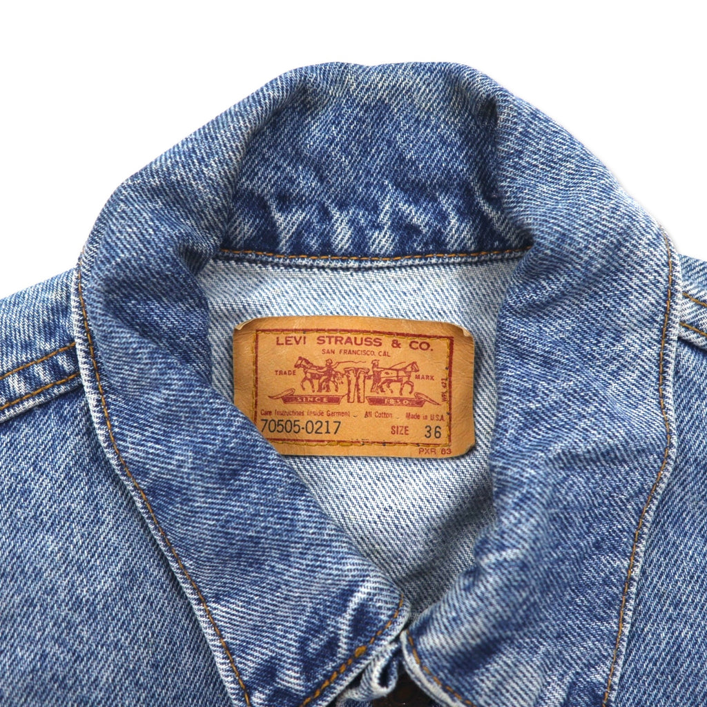 Levi's 90s USA made denim jacket 4th type G-jacket S indigo blue ice wash 70505-0217 button back 527