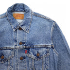 Levi's 90s USA made denim jacket 4th type G-jacket S indigo blue ice wash 70505-0217 button back 527