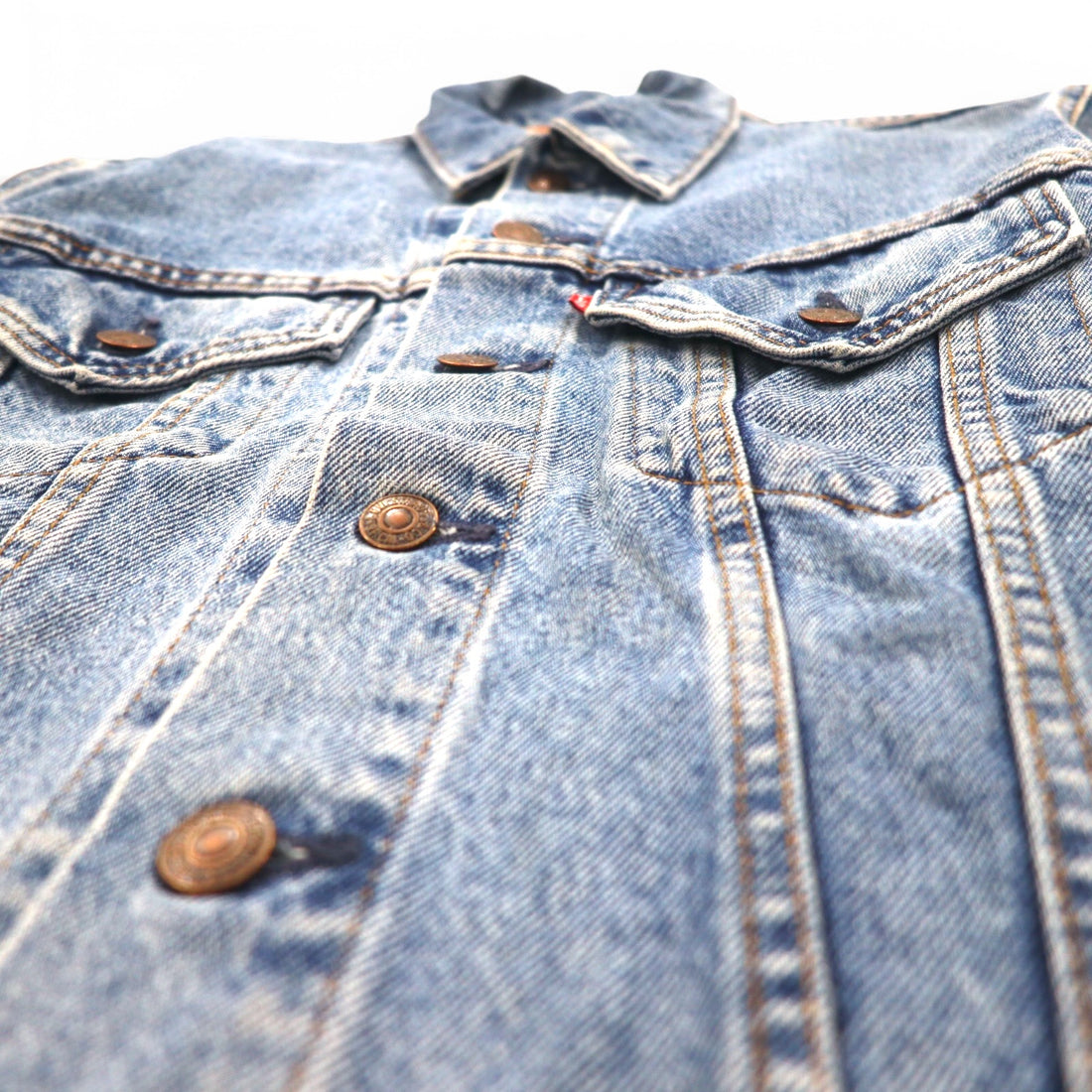 Levi's 90s USA made denim jacket 4th type G-jacket S indigo blue ice wash 70505-0217 button back 527