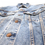 Levi's 90s USA made denim jacket 4th type G-jacket S indigo blue ice wash 70505-0217 button back 527