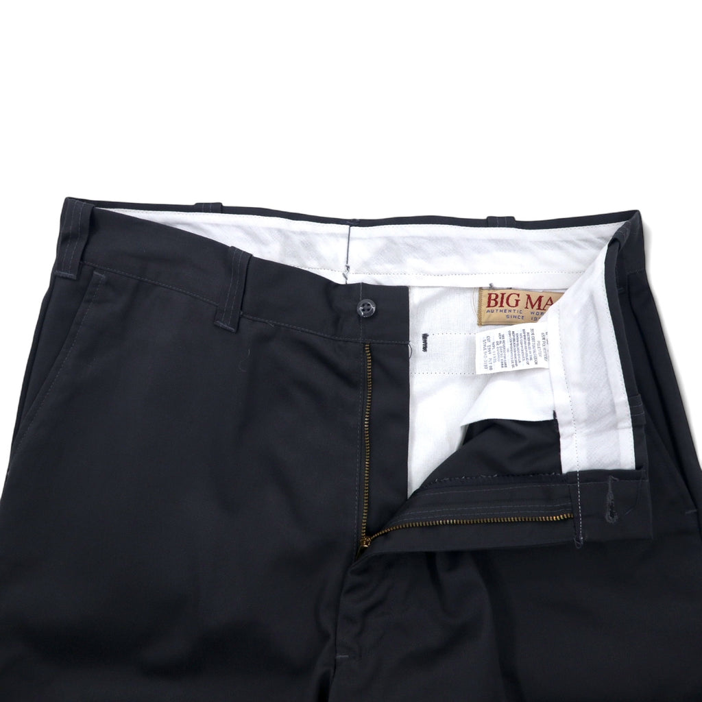 BIG MAC 80s Twill Work Pants Chino Pants Size 36 Grey Polyester Cotton Center Press