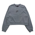 NIKE クロップド スウェット S グレー フレンチテリー センタースウォッシュ CU6404-063