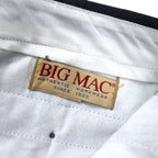 BIG MAC 80s Twill Work Pants Chino Pants Size 36 Grey Polyester Cotton Center Press